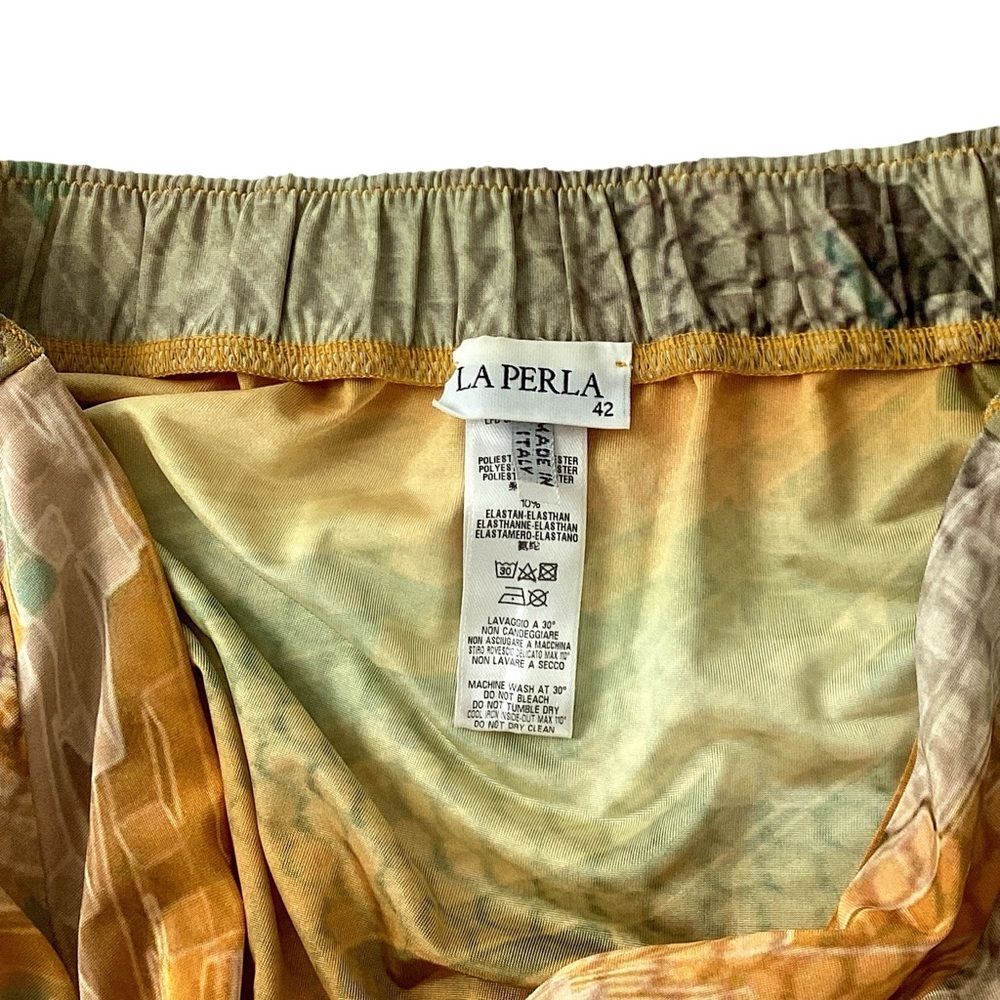 LA PERLA Y2K Mini Skirt IT 42 Geometric Print Y2K Embellished A-Line Italy Rare - Picture 4 of 10